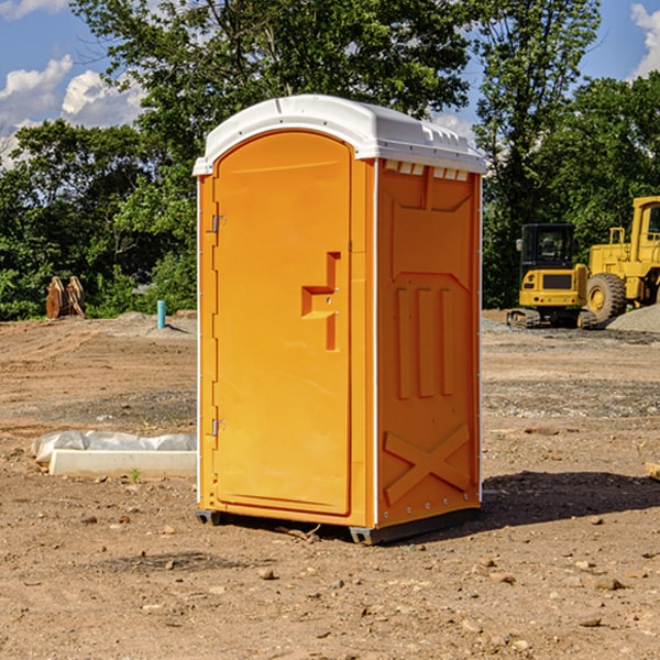 how often are the portable restrooms cleaned and serviced during a rental period in Cynthiana KY